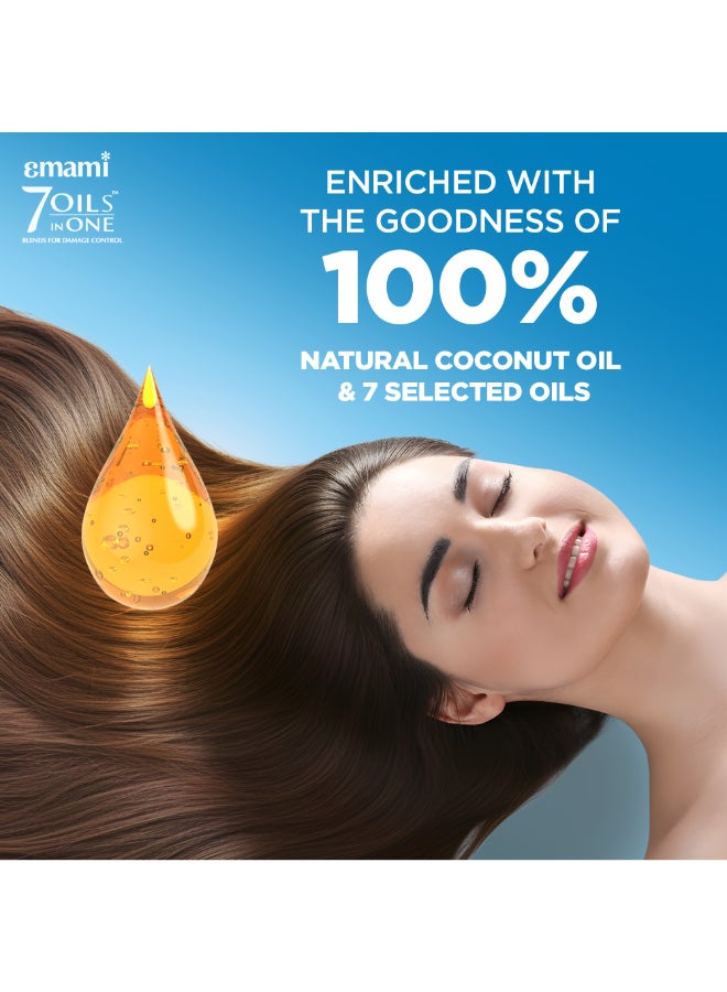 emami Coconut Hair Oil | 100% Natural Blend of 7 Oils | Smooth & Shiny Hair | Promotes Thicker, Stronger Hair | No Mineral Oil, No Petrolatum, No Parabens | Suitable for Thin & Weak Hair - Image 4